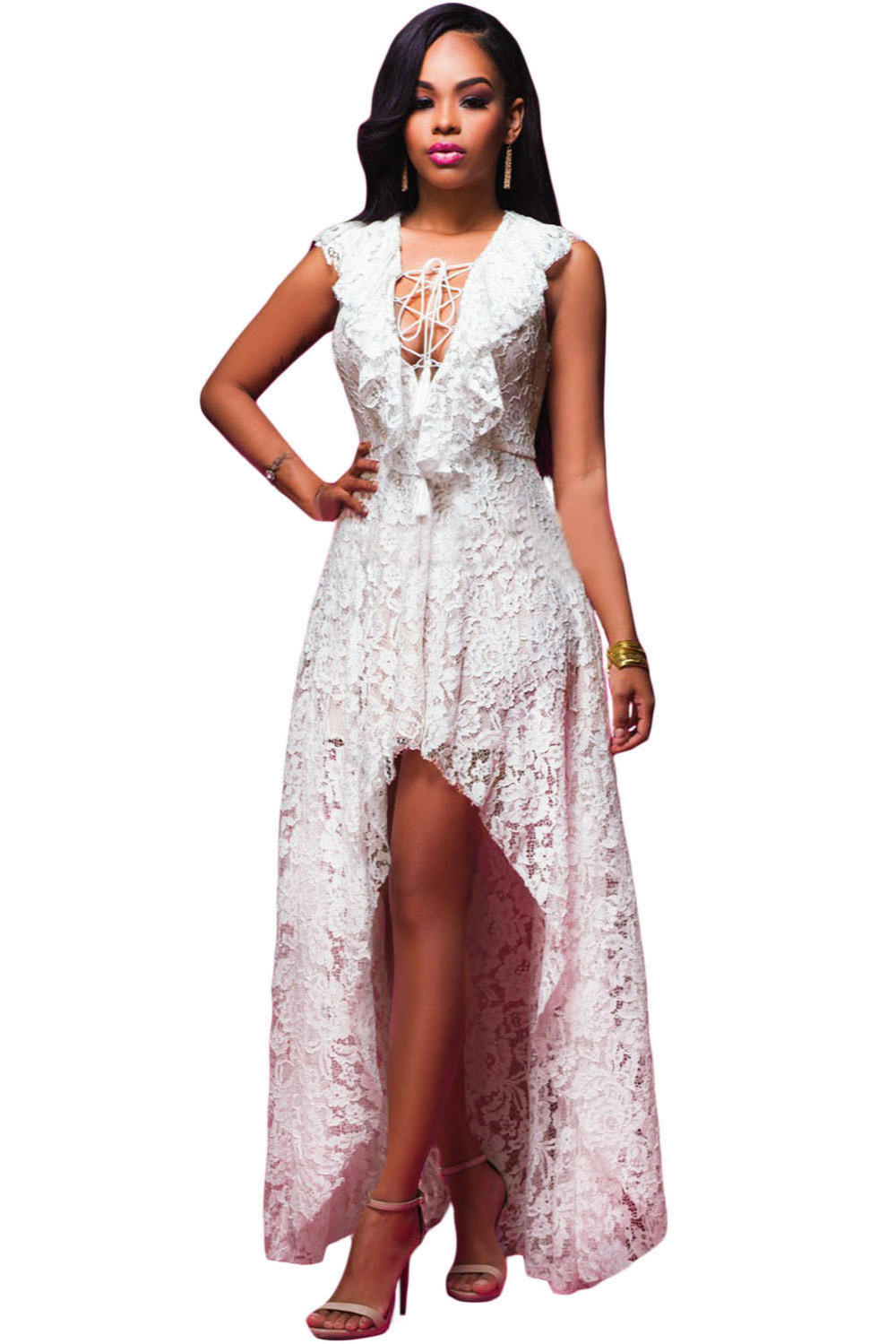 White-Lace-Ruffles-Neck-Sleeveless-High-Low-Party-Dress-LC61127-32678959268
