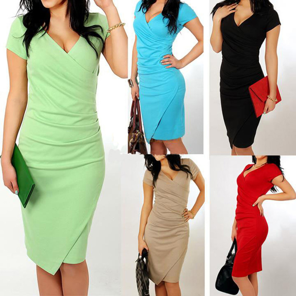 Wholesale-Hot-Sale-New-Fashion-V-neck-Short-Sleeve-Irregual-Tail-Pencil-Party-Evening-Sexy-Bodycon-W-2011042524