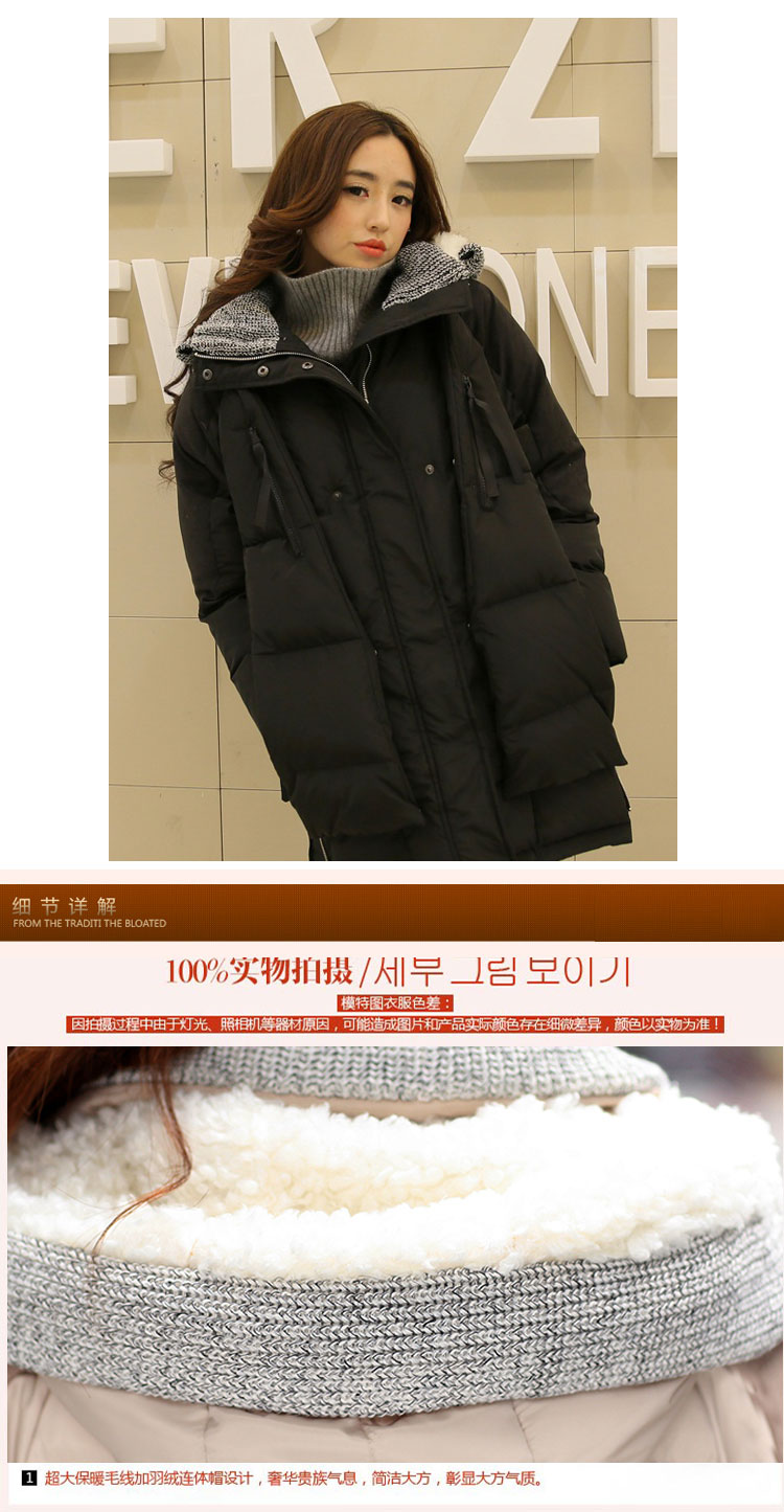 Winter-Duck-Down-Coats-Women-Loose-Medium-long-Hooded-Jacket-Casual-Military-Parkas-Overcoat-Thicken-32260443091