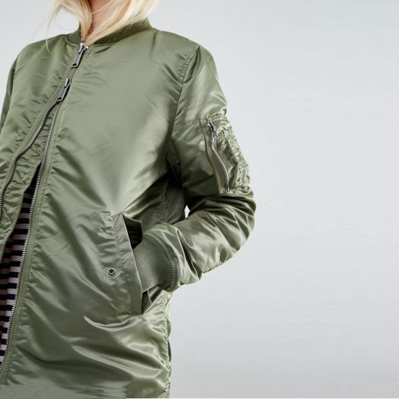 Winter-army-green-ladies-bomber-jacket-women39s-spring-jackets-female-padded-long-basic-coats-milita-32797053799