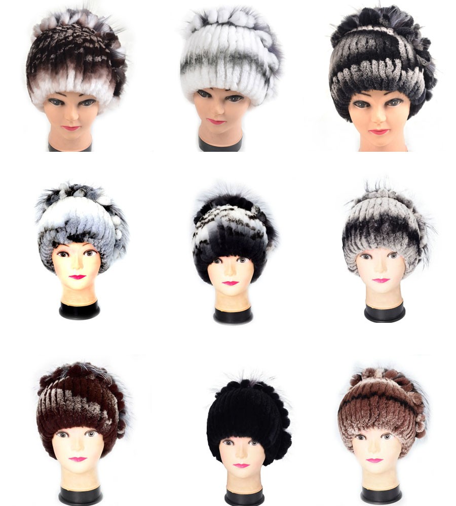 Winter-fur-hat-for-women-real-rex-rabbit-fur-hat-with-silver-fox-fur-flower-knitted-beanies-2017-new-32442364130