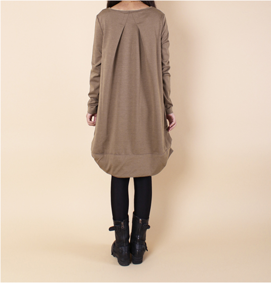 Wniter-Autumn-Dress-Loose-Casual-Pleated-A-line-Dress-Long-Sleeve-O-Neck-Women-Dress-Medium-Long-Cot-32536182192