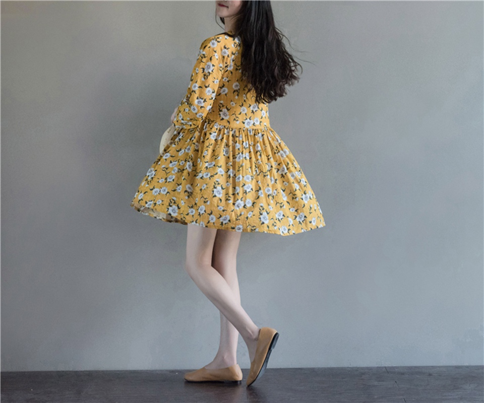 Woman-Dress-Spring-Dresses-Long-Sleeve-Blue-Yellow-Floral-Dress-O-Neck-High-Waist-Mori-Gril-Lolita-D-32790345875