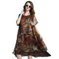 Women-Autumn-Big-Size-Clothing-Blue-Long-Sleeve-Pleated-Swing-Babydoll-Oversize-Shirt-Dress-xl-4xl-32723818193