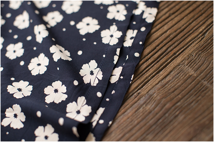 Women-Dress-Loose-Floral-Print-Three-Quarter-Sleeve-Expansion-Bottom-Spring-Dress-Size-S-2XL-32539892373