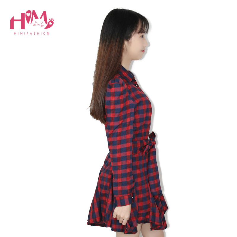 Women-Dress-Red-Autumn-Summer-Retro-Long-Sleeve-Sexy-Mini-Slim-Dress-With-Waist-Belt-Red-Plaid-Lapel-32559945827