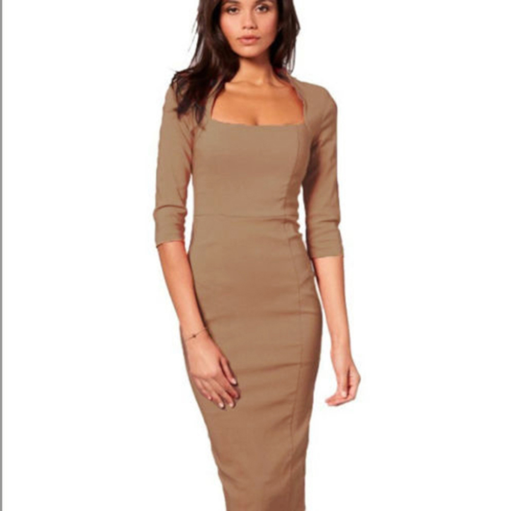 Women-Dresses-Hot-Sale-New-Fashion-Half-Sleeve-Knee-length-Bodycon-Pencil-Party-Dresses-Size-S-M-L-X-32219484565