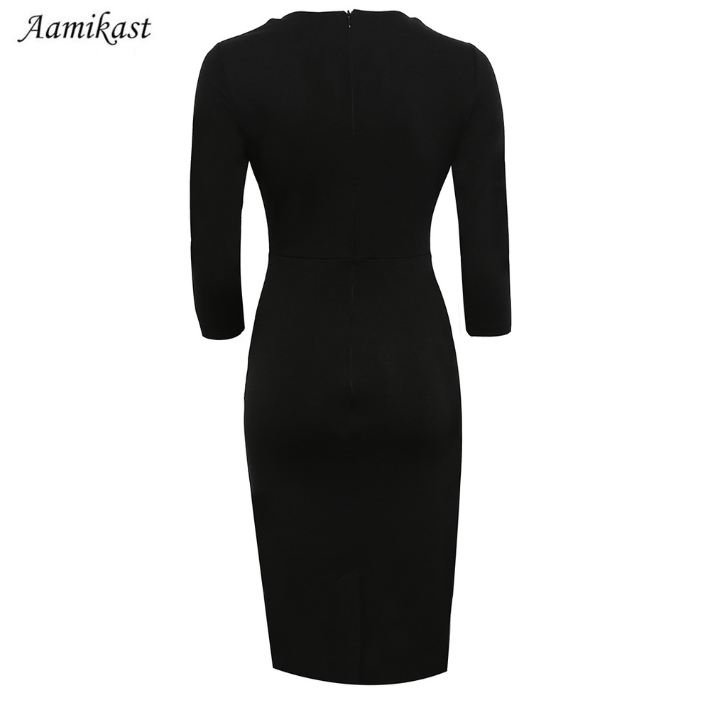 Women-Dresses-Hot-Sale-New-Fashion-Half-Sleeve-Knee-length-Bodycon-Pencil-Party-Dresses-Size-S-M-L-X-32219484565