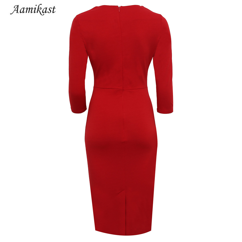 Women-Dresses-Hot-Sale-New-Fashion-Half-Sleeve-Knee-length-Bodycon-Pencil-Party-Dresses-Size-S-M-L-X-32219484565