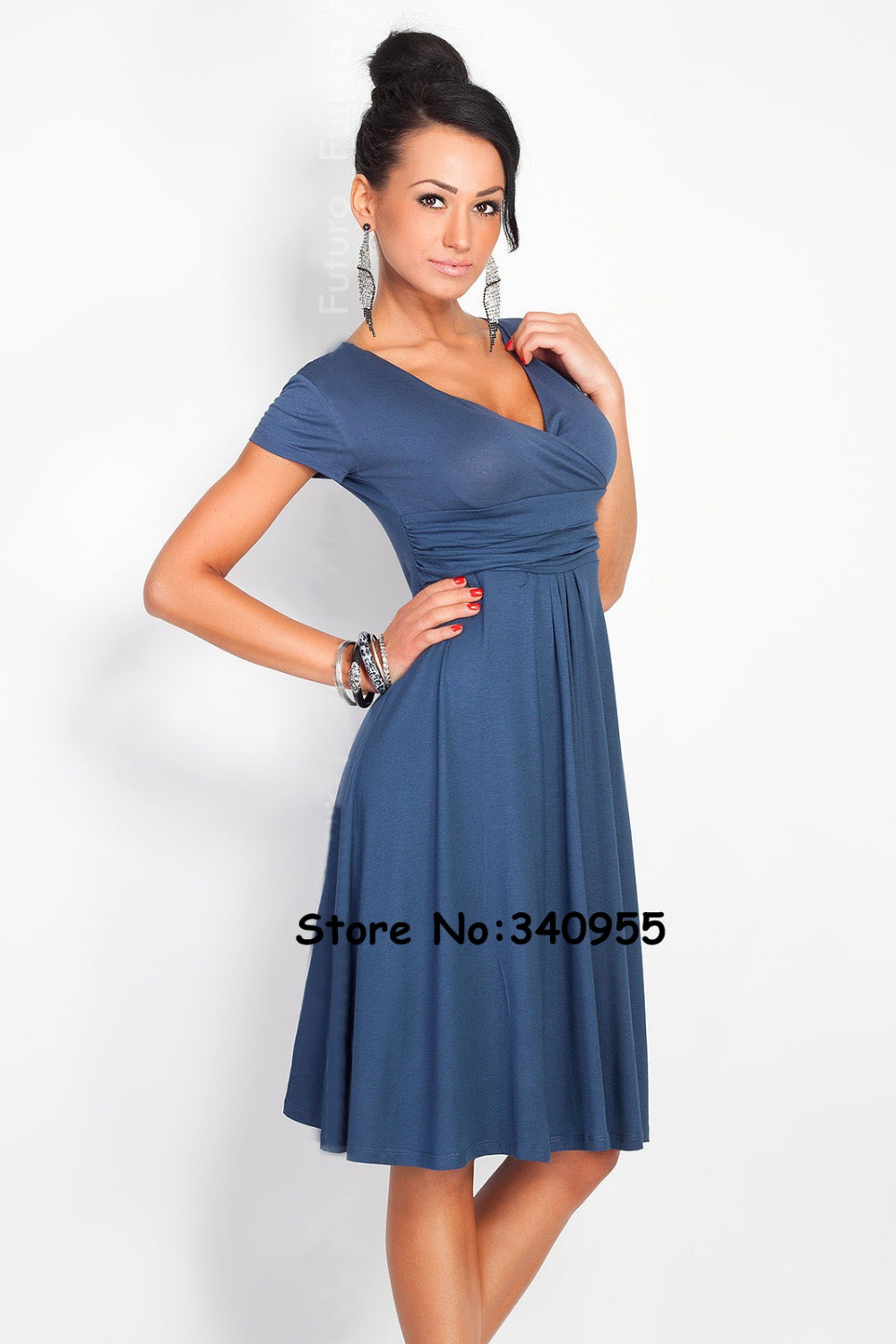 Women-Dresses-Summer-Casual-New-Fashion-Hot-Sale-V-neck-Short-Sleeve-Party-Dresses-Size-S-M-L-XL-XXL-2039256956