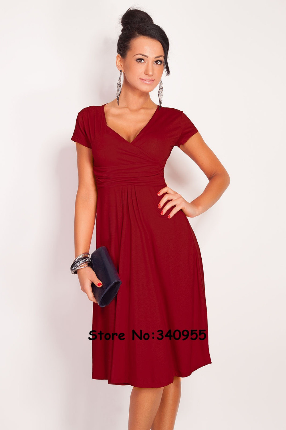 Women-Dresses-Summer-Casual-New-Fashion-Hot-Sale-V-neck-Short-Sleeve-Party-Dresses-Size-S-M-L-XL-XXL-2039256956
