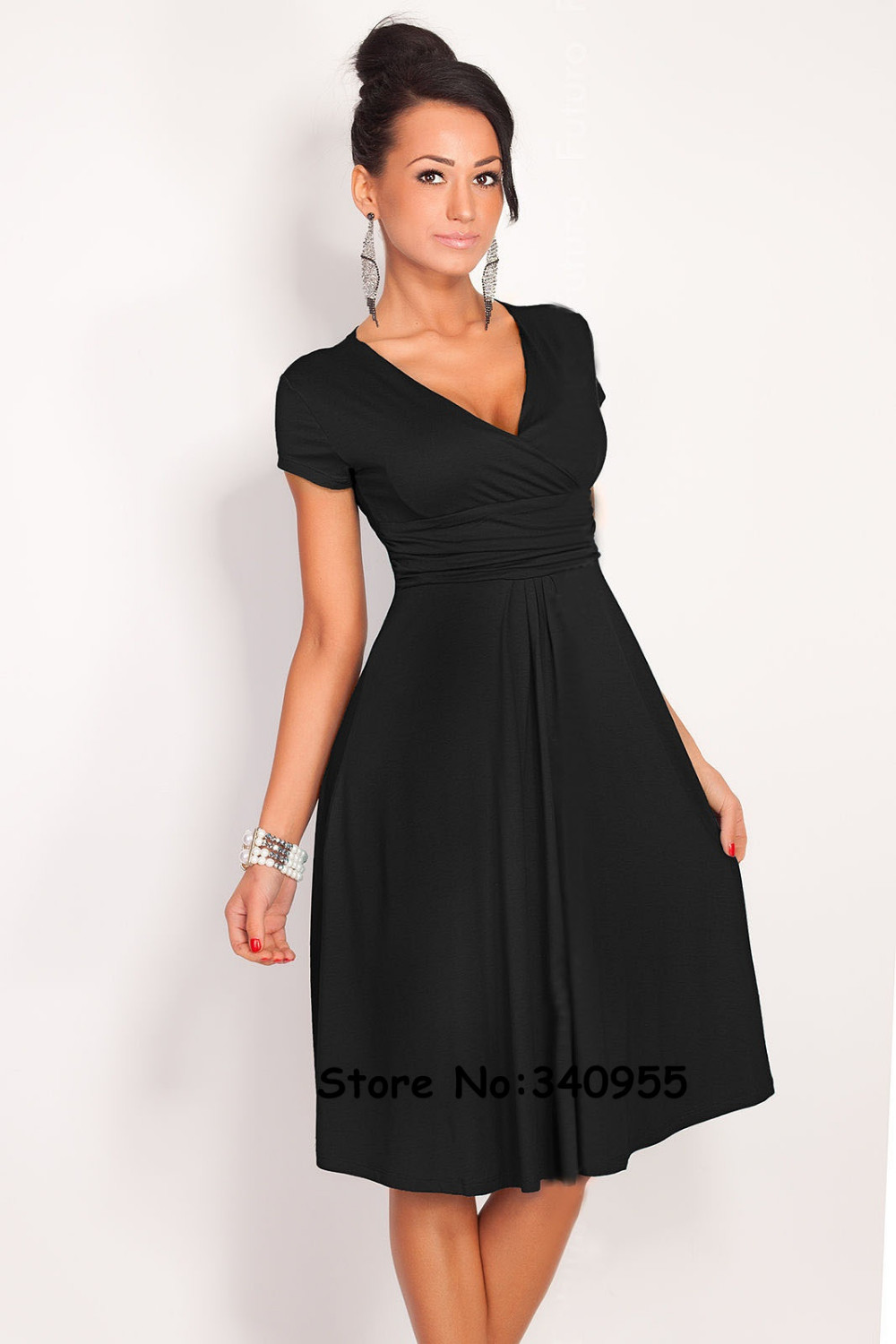Women-Dresses-Summer-Casual-New-Fashion-Hot-Sale-V-neck-Short-Sleeve-Party-Dresses-Size-S-M-L-XL-XXL-2039256956