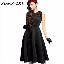 Women-Elegant-Colorblock-Contrast-Vintage-Classic-Embroidery-Bodycon-Pencil-Dress-EB359-32784463645