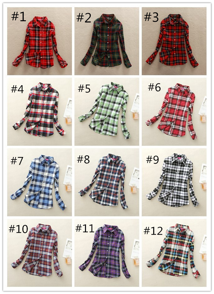 Women-Shirt-Blouses-Plus-Size-2018-Hot-New-Spring-Flannel-Cotton-Long-Sleeve-Plaid-Shirt-Casual-Fema-32621025291