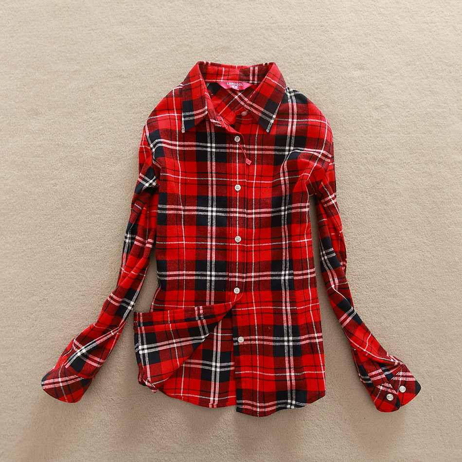 Women-Shirt-Blouses-Plus-Size-2018-Hot-New-Spring-Flannel-Cotton-Long-Sleeve-Plaid-Shirt-Casual-Fema-32621025291