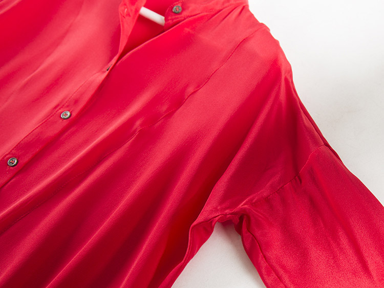 Women-Silk-dress-Luxury-100-Natural-silk-Red-Solid-Chiffon-Loose-dress-34-sleeved-2017-Summer-Vestid-32792480993