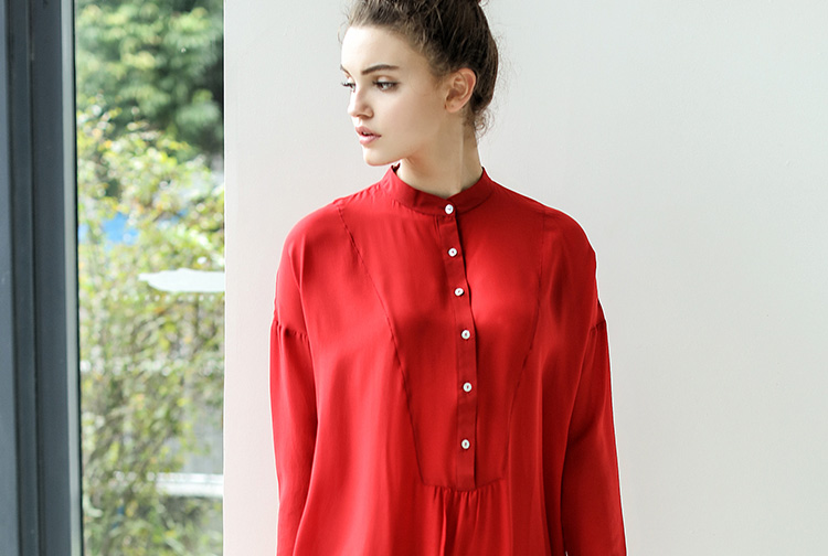 Women-Silk-dress-Luxury-100-Natural-silk-Red-Solid-Chiffon-Loose-dress-34-sleeved-2017-Summer-Vestid-32792480993