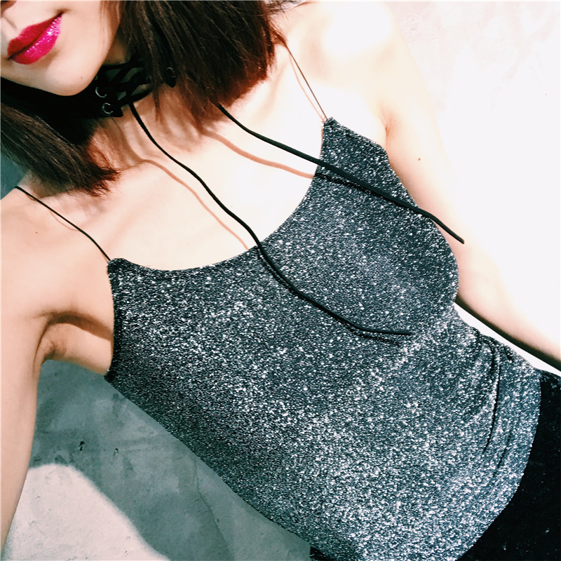 Women-Sparkle-Skinny-Strap-Brami-Bling-Bling-Camis-Sexy-Trop-Tops-32783837095