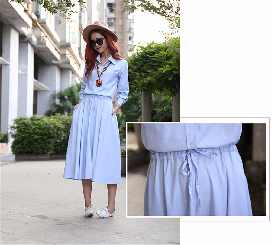 Women-Summer-Dress-2018-Casual-Long-Shirt-Dress-Short-Sleeve-Tied-Waisted-Pleated-Elegant-Office-Dre-32692892763