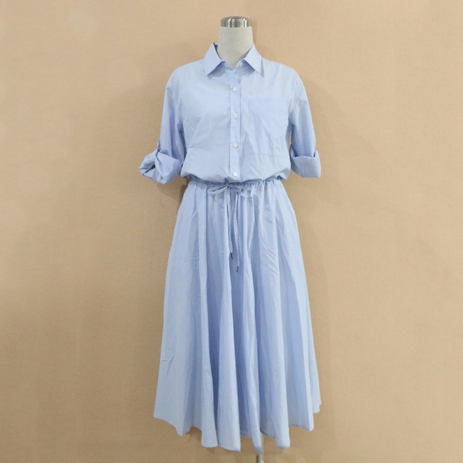 Women-Summer-Dress-2018-Casual-Long-Shirt-Dress-Short-Sleeve-Tied-Waisted-Pleated-Elegant-Office-Dre-32692892763