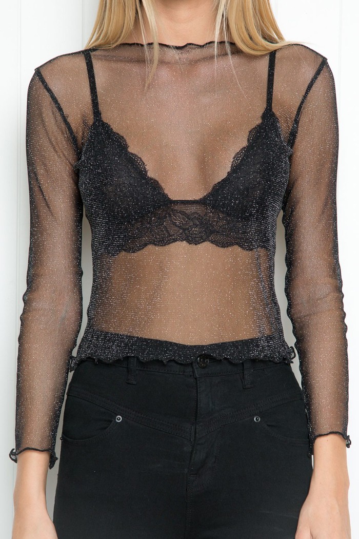 Women-Super-Sheer-Mesh-Glitter-Tops-Ruffled-Trimmings-Long-Sleeve-Crop-Tops-RENE-GLITTER-Crop-T-shir-32786088352