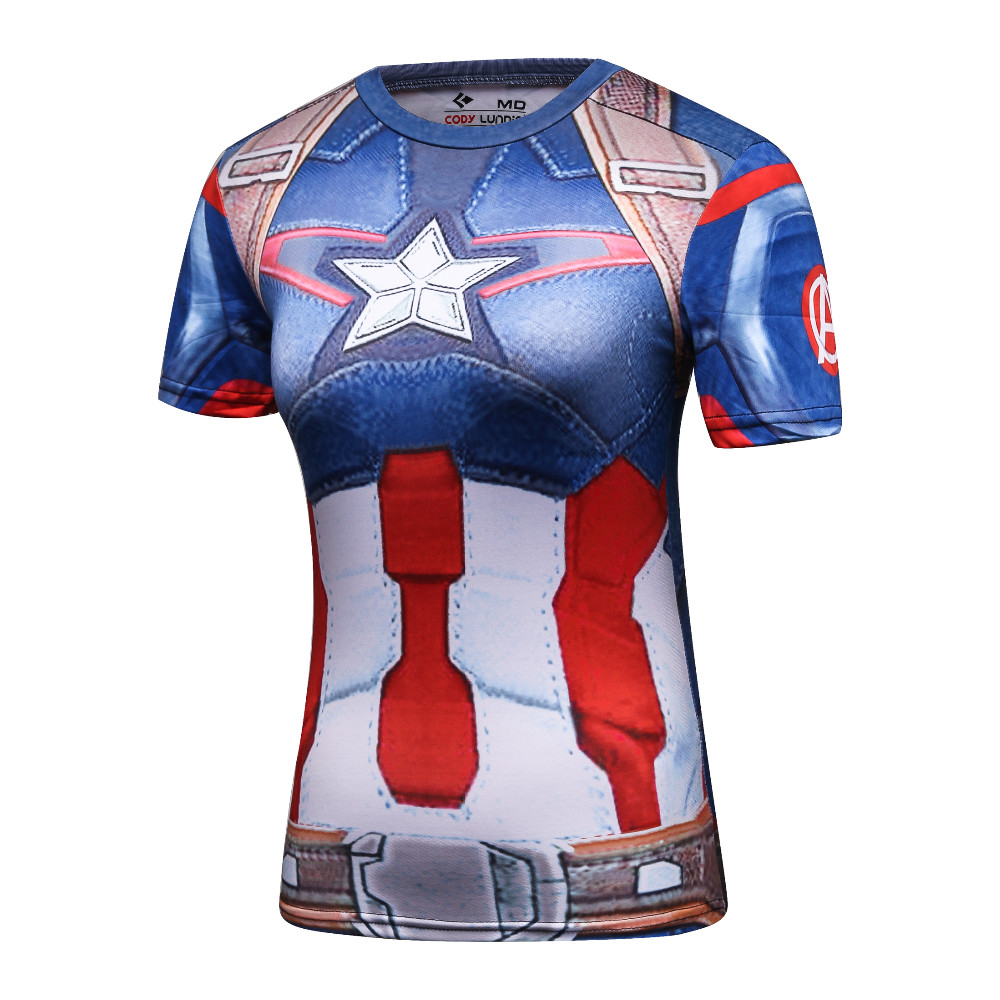 Women-Superhero-SupermanCaptain-America-T-Shirt-The-New-Adventures-DC-Shirts-Female-Armor-Shield-Com-32665560434