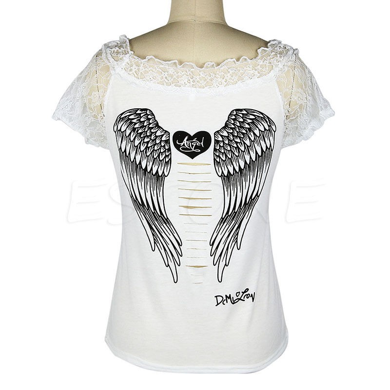 Women-T-shirt-Back-Hollow-Angel-Wings-Tops-Summer-Style-Lace-Short-Sleeve-Tops-Clothing-32799848188