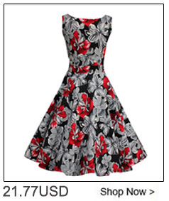 Women-Vintage-Dress-Rose-Floral-Print-50s-60s-Rockabilly-Ruched-Elegant-Sleeveless-Casual-Sexy-Tunic-32591014685