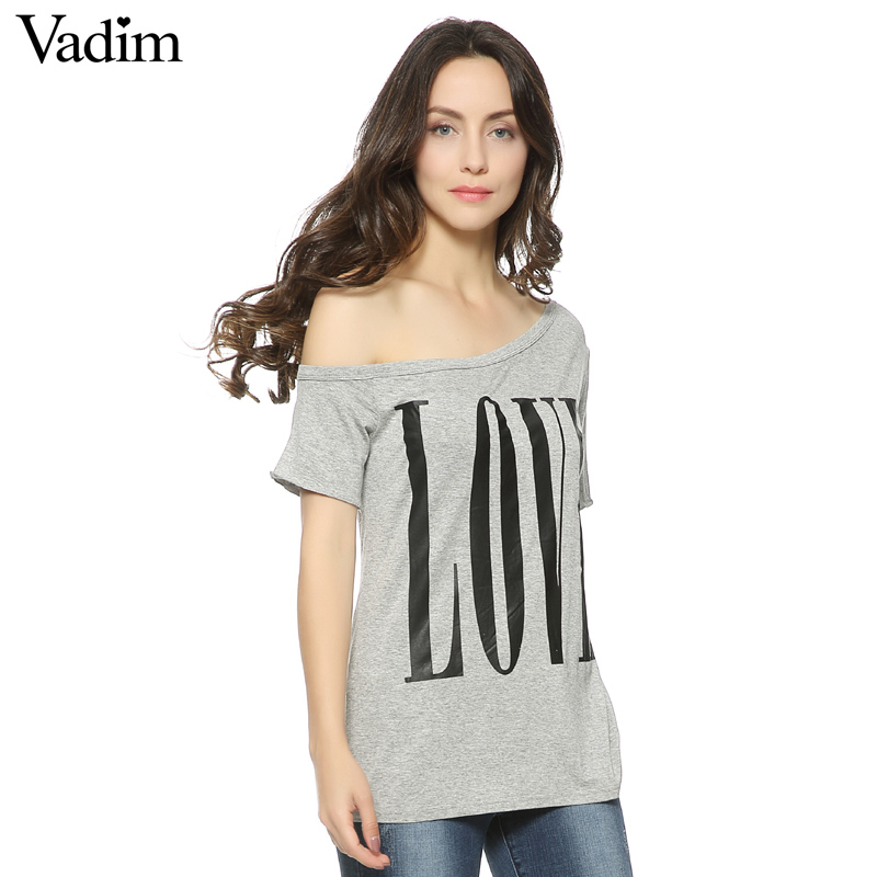 Women-cute-LOVE-letters-print-T-shirt-short-sleeve-off-shoulder-shirts-camisas-femininas-casual-soli-32565837237