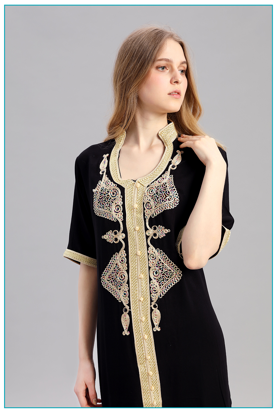 Women-islamic-clothing-Maxi-Long-sleeve-long-Dress-moroccan-Kaftan-embroidery-dress-vintage-abaya-Mu-32692084883