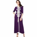 Women-islamic-clothing-Maxi-Long-sleeve-long-Dress-moroccan-Kaftan-embroidery-dress-vintage-abaya-Mu-32692084883