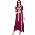 Women-islamic-clothing-Maxi-Long-sleeve-long-Dress-moroccan-Kaftan-embroidery-dress-vintage-abaya-Mu-32692084883