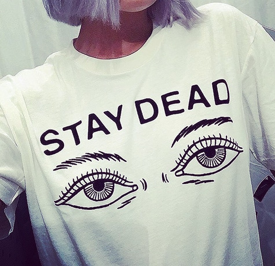 Women-t-shirt-2016-summer-new-fashion-printed-stay-dead-letter-round-neck-T-shirt-32692934538