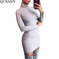 Work-Cotton-Women-Autumn-Dress-Sexy-2016-Sheath-Office-Casual-Party-Dresses-Empire-Turtleneck-Midi-B-32742085140