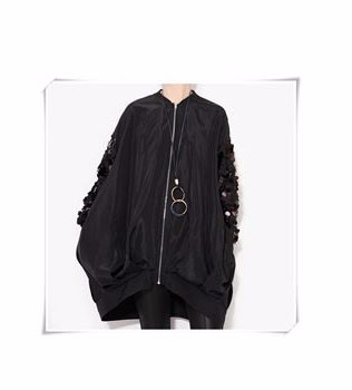 XITAO-2016-Autumn-new-street-coat-sleeve-sequined-collar-long-sleeved-loose-plus-size-zipper-jacket--32740050027