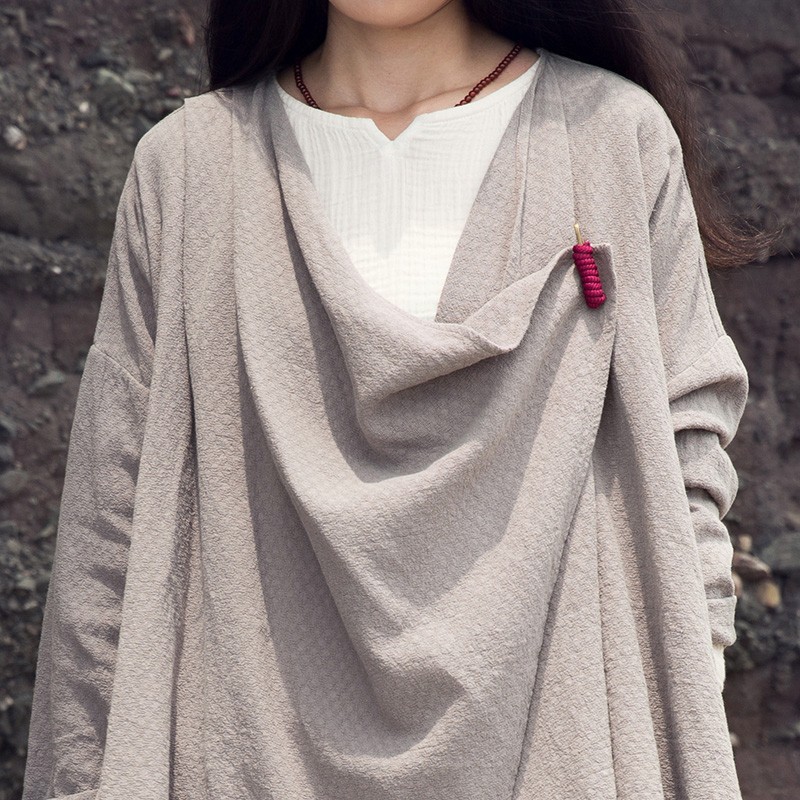 Xianran-Women-Linen-Coat-Irregular-Cotton-Linen-Outwear-High-Quality-Free-Shipping-32378222494