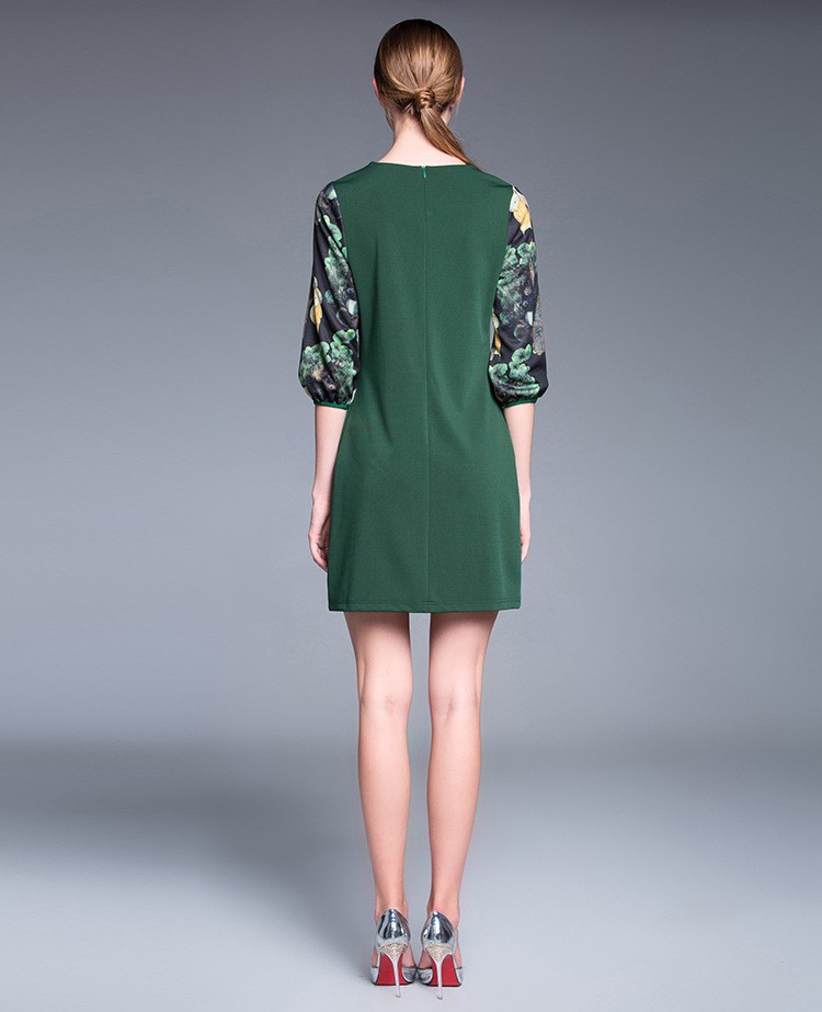 YuooMuoo-New-Casual-Plus-Size-Women-Straight-Green-Dress-Female-Fashion-Spring-Autumn-Dress-Brand-Fa-32739136114