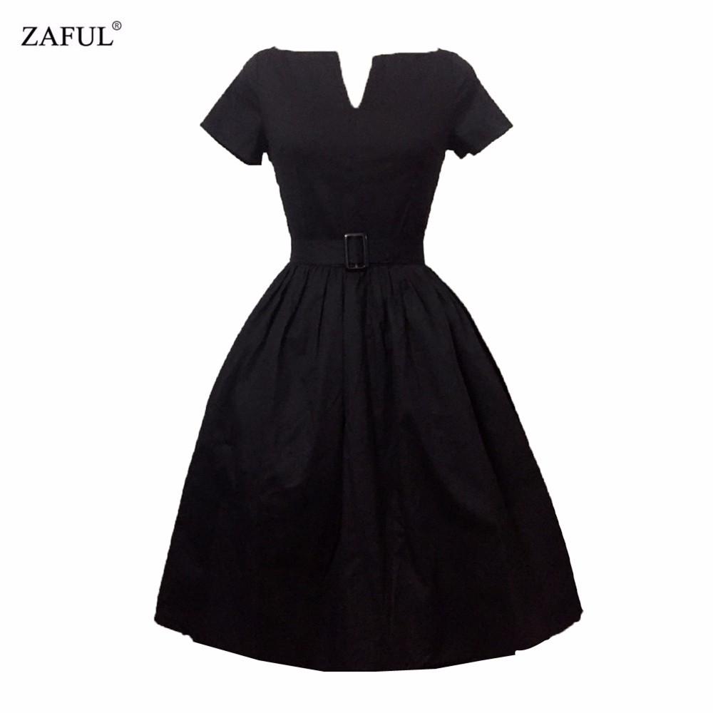 ZAFUL-Brand-3-color-2017-Women-Vintage-Dress-feminino-Vestidos-Audrey-hepburn-50s-Rockabilly-Retro-R-32654540153