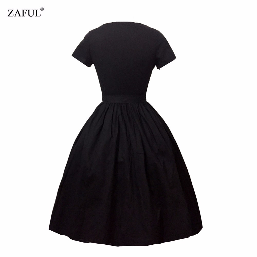 ZAFUL-Brand-3-color-2017-Women-Vintage-Dress-feminino-Vestidos-Audrey-hepburn-50s-Rockabilly-Retro-R-32654540153