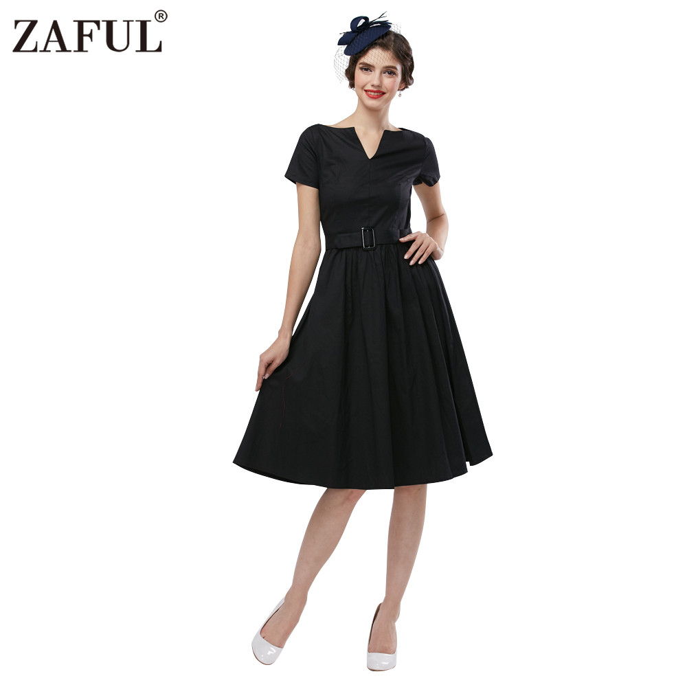 ZAFUL-Brand-3-color-2017-Women-Vintage-Dress-feminino-Vestidos-Audrey-hepburn-50s-Rockabilly-Retro-R-32654540153