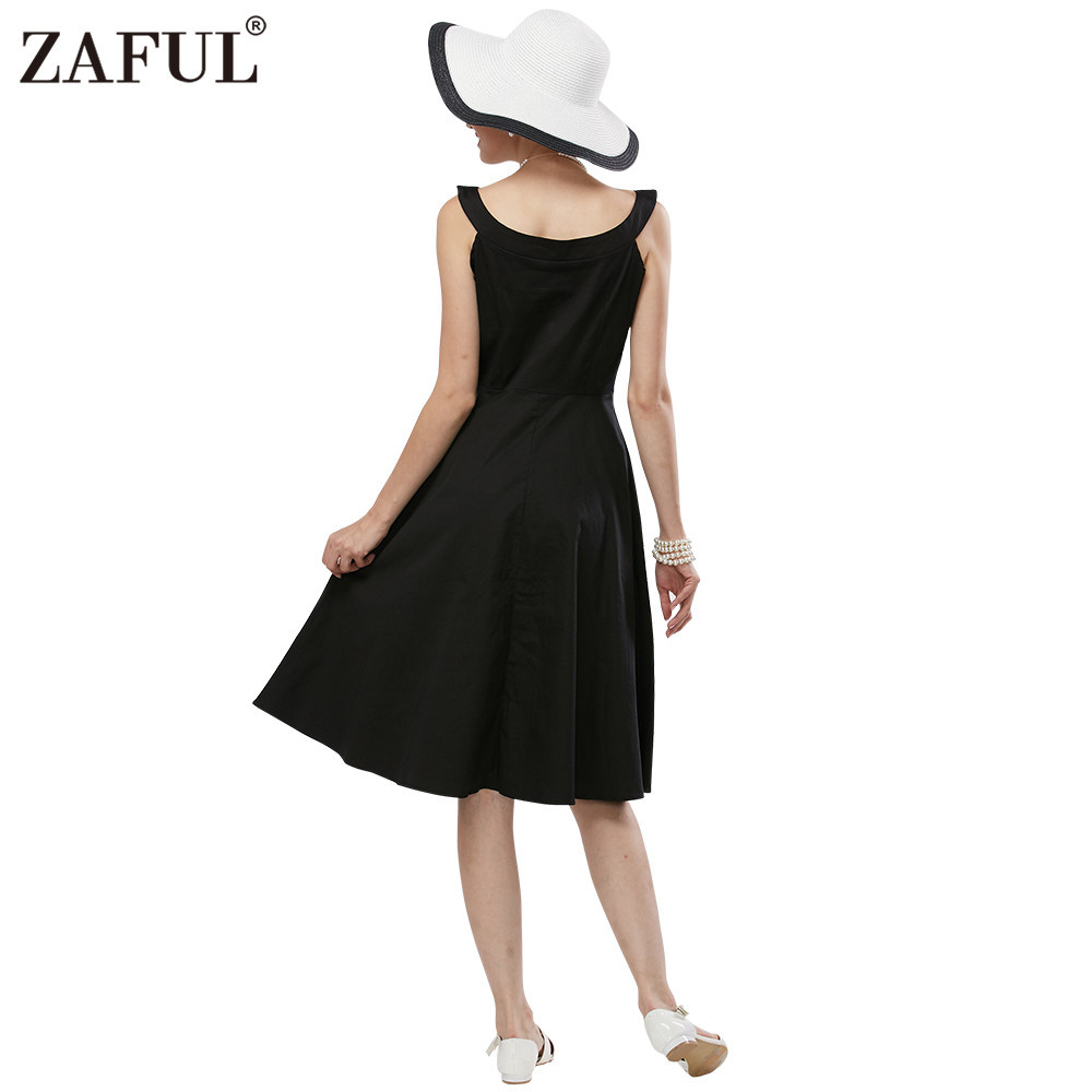 ZAFUL-Brand-Plus-Size-Women-Dress-Vintage-robe-rockabilly-50s-Black-Embroidery-Sleeveless-Swing-Part-32712509302