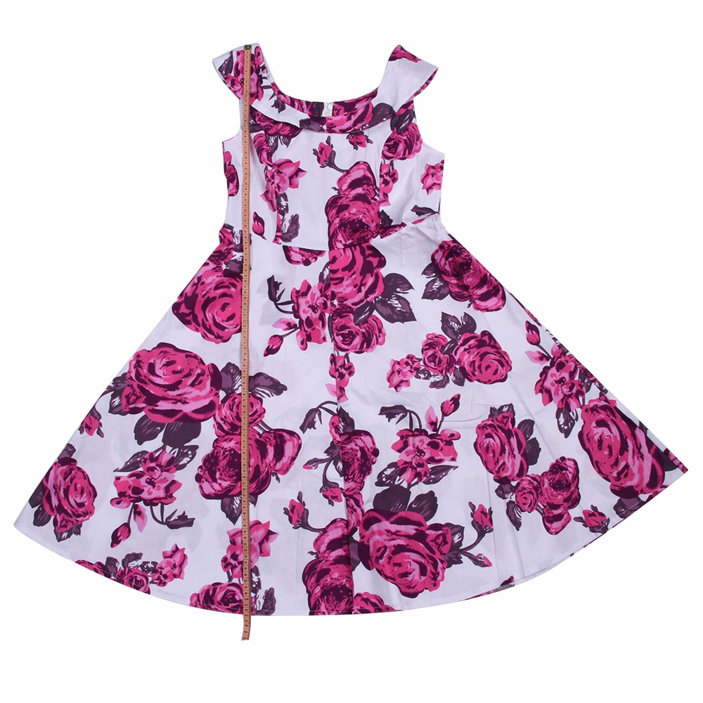 ZAFUL-Brand-Women-Vintage-Dress-Pink-Floral-Big-Size-S2XL-60s-Swing-Feminino-Vestidos-O-Neck-Sleevel-32767822338