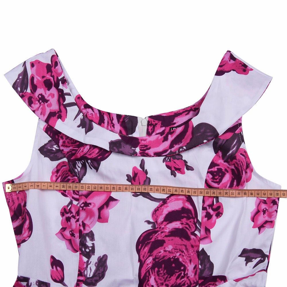 ZAFUL-Brand-Women-Vintage-Dress-Pink-Floral-Big-Size-S2XL-60s-Swing-Feminino-Vestidos-O-Neck-Sleevel-32767822338