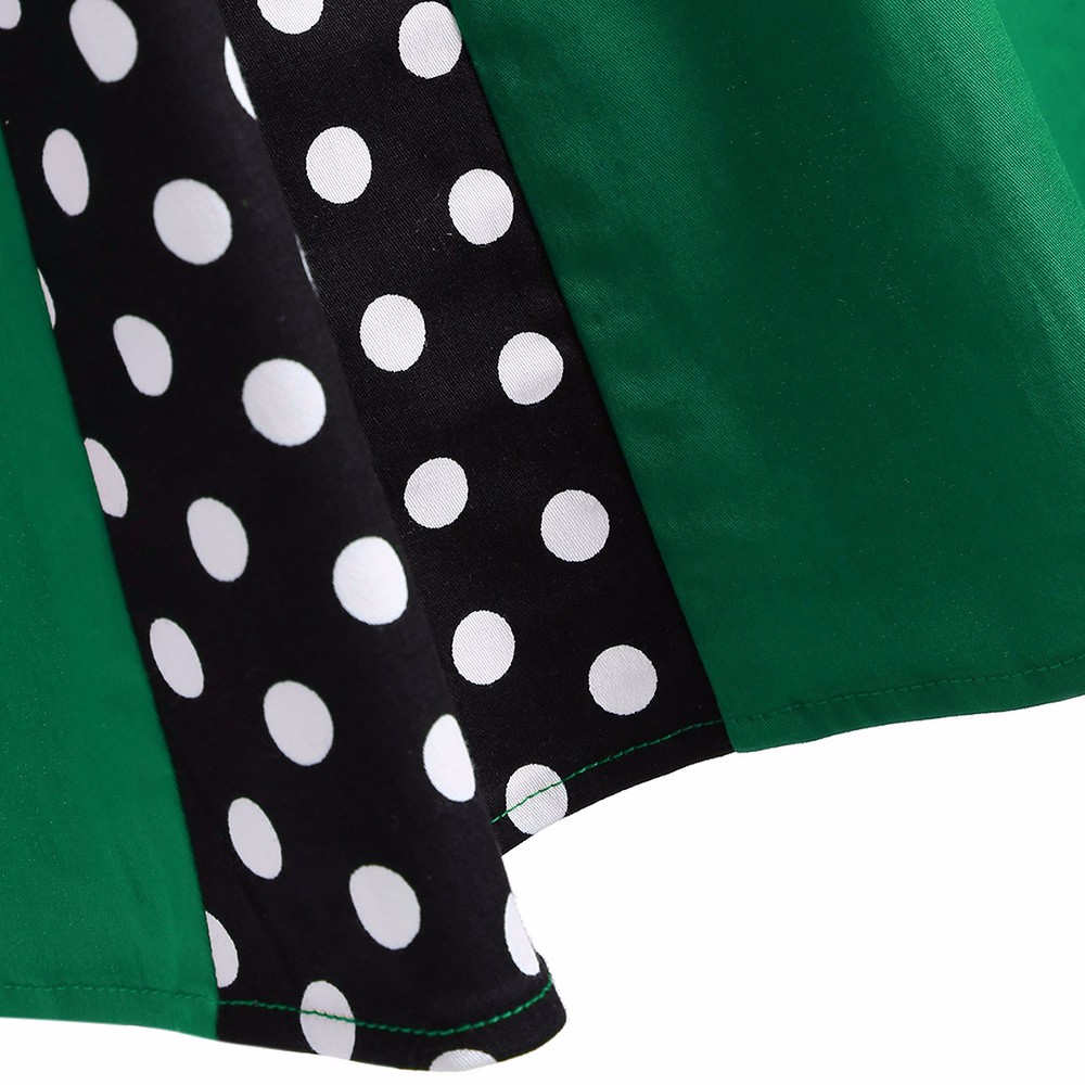 ZAFUL-Plus-Size-S4XL-Brand-New-Women-Sleeveless-High-Waist-Turn-Down-Collar-Vintage-Dress-Polka-Dot--32770420906