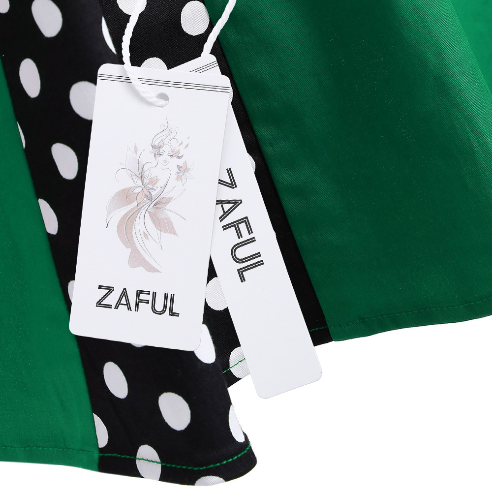 ZAFUL-Plus-Size-S4XL-Brand-New-Women-Sleeveless-High-Waist-Turn-Down-Collar-Vintage-Dress-Polka-Dot--32770420906