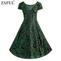 ZAFUL-Plus-Size-Women-Elegant-Sleeveless-Belts-Dress-Solid-Color-Turn-down-Collar-Cotton-Female-Vint-32746010569