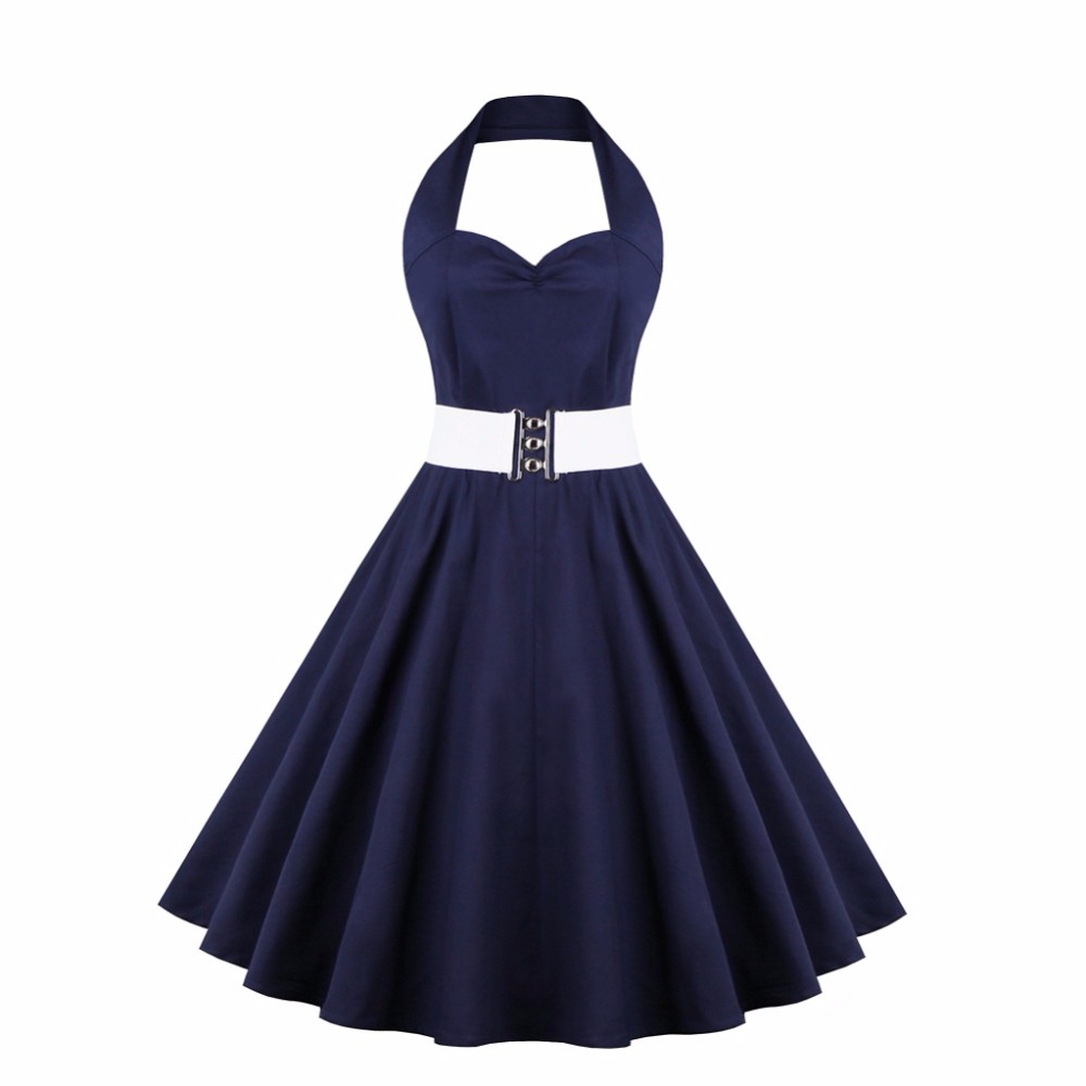 ZAFUL-Woman-Retro-Polka-Dot-Dress-Sexy-Halter-Sleeveless-Backless-Ruffles-4color-L4XL-60s-Vintage-Fe-32757934572