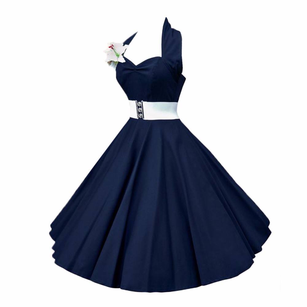ZAFUL-Woman-Retro-Polka-Dot-Dress-Sexy-Halter-Sleeveless-Backless-Ruffles-4color-L4XL-60s-Vintage-Fe-32757934572