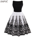 ZAFUL-Women-Retro-Dress-Rockabilly-Hepburn-Rose-flower-print-Party-Prom-Ball-Gown-Swing-50s-60s-Pin--32673860235