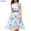 ZAFUL-Women-Retro-Dress-Rockabilly-Hepburn-Rose-flower-print-Party-Prom-Ball-Gown-Swing-50s-60s-Pin--32673860235